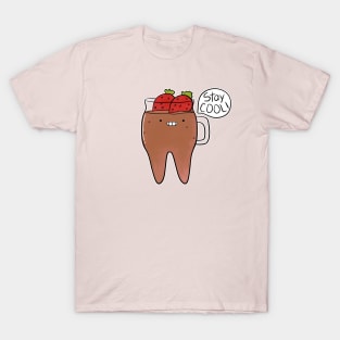 Stay Cool! Chocolate Strawberry Smoothie Molar Mug T-Shirt